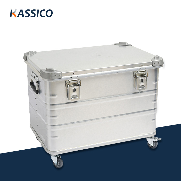 Caja de aluminio con ruedas