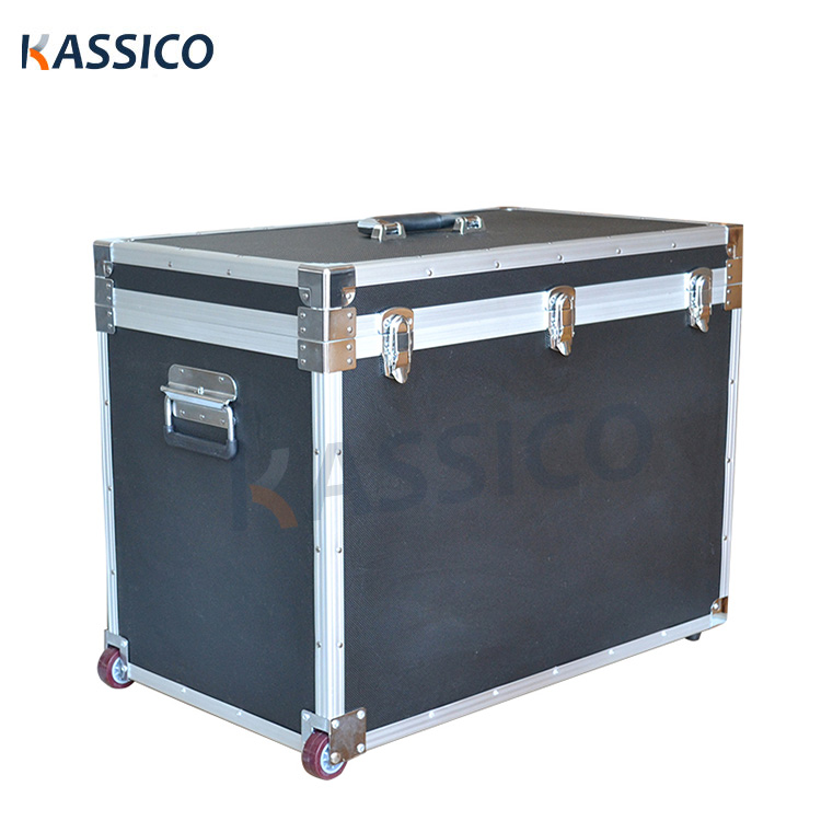 Estuche de aluminio para equipos de audio fotográfico con ruedas