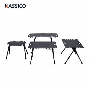 Mesa de camping táctica plegable de aluminio para viajes, barbacoas, picnics y jardín