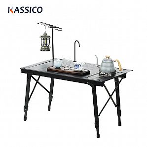 Mesa de cocina modular de aluminio para camping IGT, ideal para barbacoas y picnics al aire libre