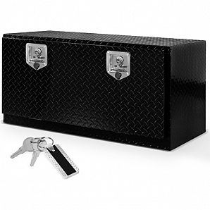 Caja de herramientas debajo de la cama con placa de diamante de aluminio de 36"